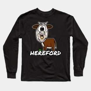 Hereford Cattle Livestock Farmer Texas Herefordshire Funny Long Sleeve T-Shirt